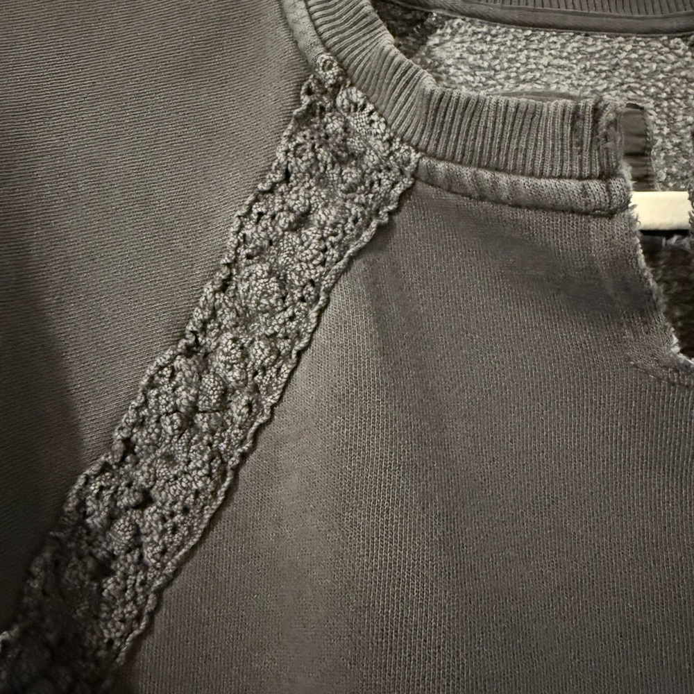 aerie Hey Crochet Sweatshirt - Picture 2 of 5